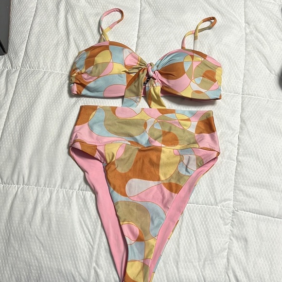Beach Riot Multicolor Bandeau Bikini - Picture 2 of 3